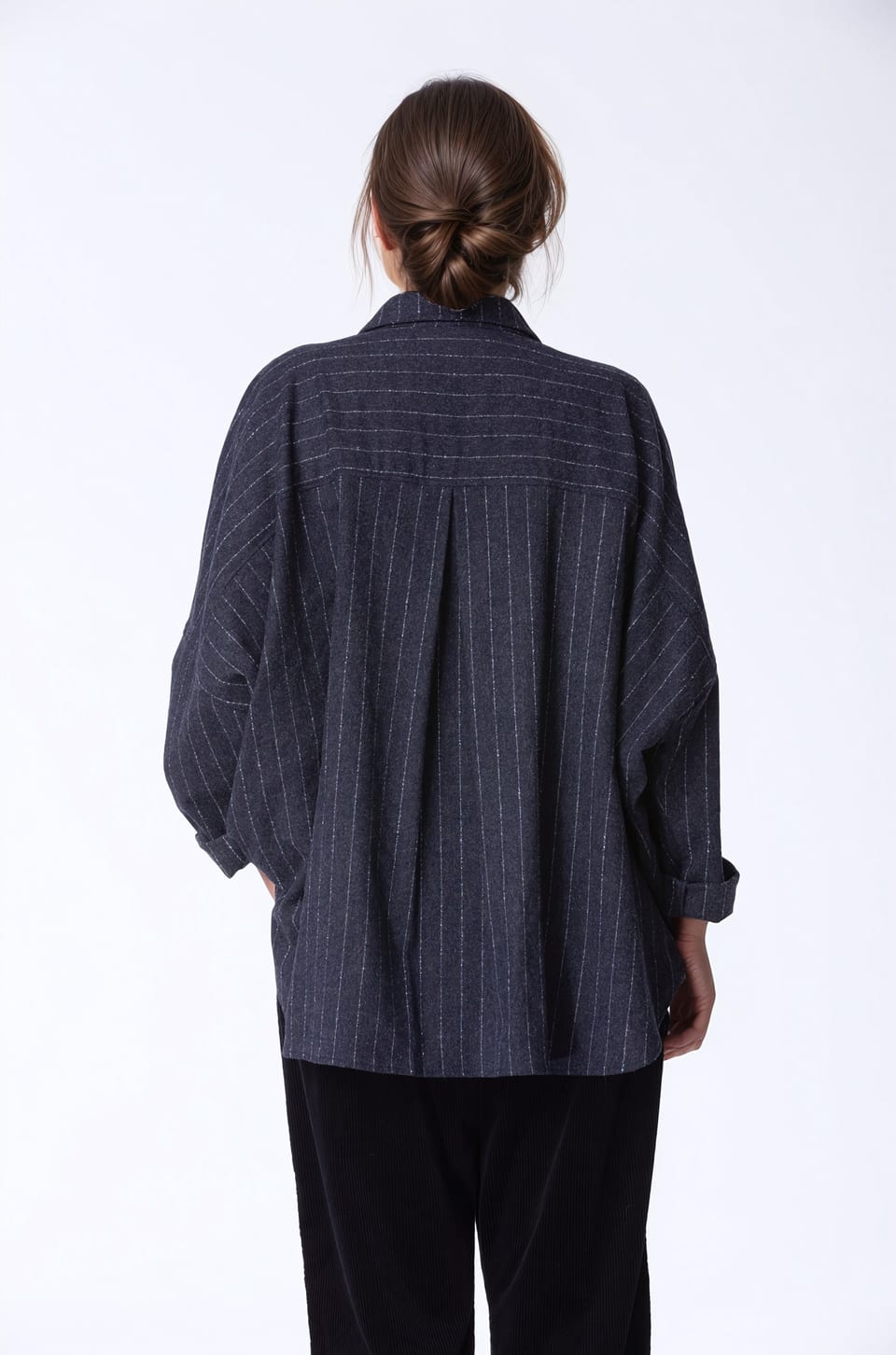 Blouse 424 - Wool blend with ECOVERO™ viscose - 490NAVY - 10240710111