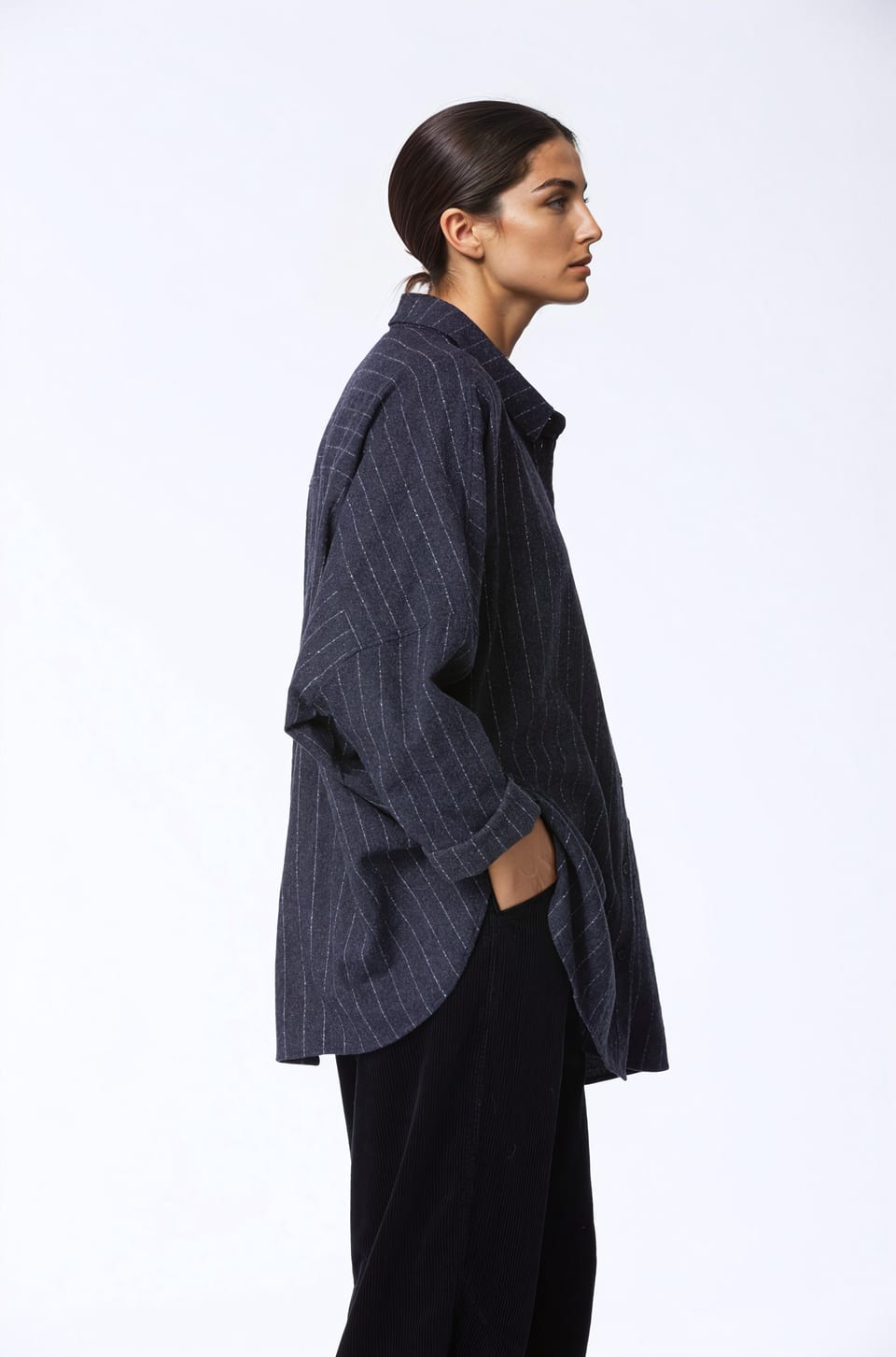 Blouse 424 - Wool blend with ECOVERO™ viscose - 490NAVY - 10240710111