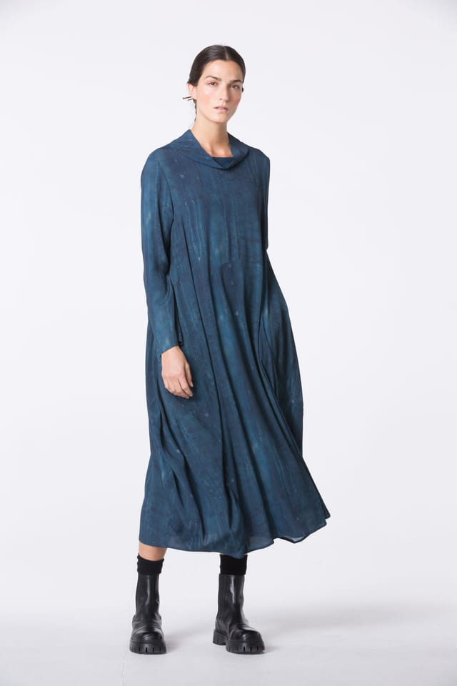 Dress 413 - Printed pure viscose - 550STREAM - 10240710115