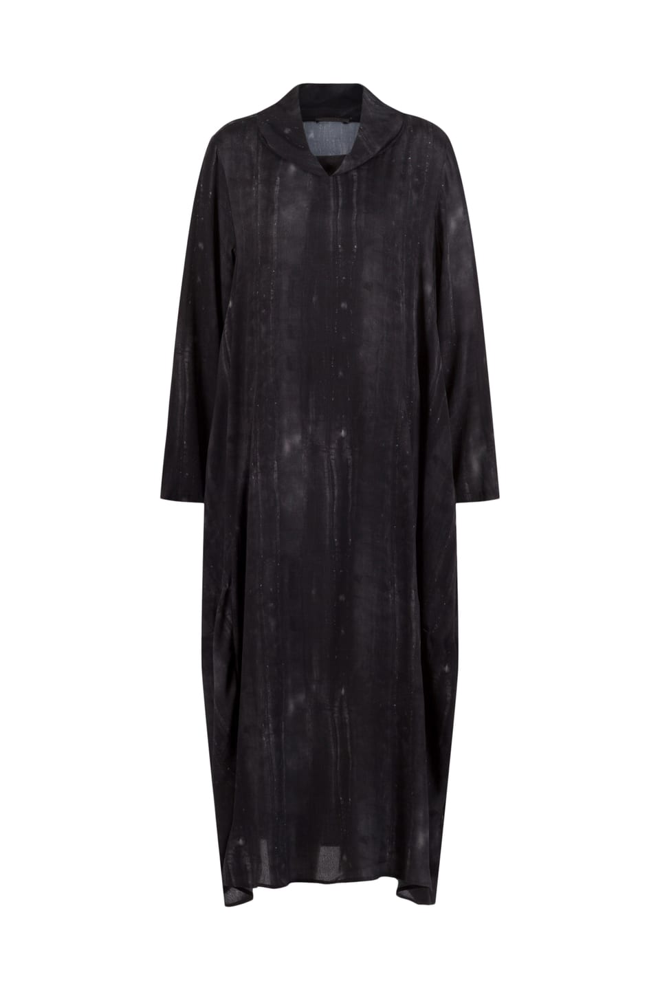 Kleid 413 - Druck auf reiner Viskose - 990BLACK - 10240710115