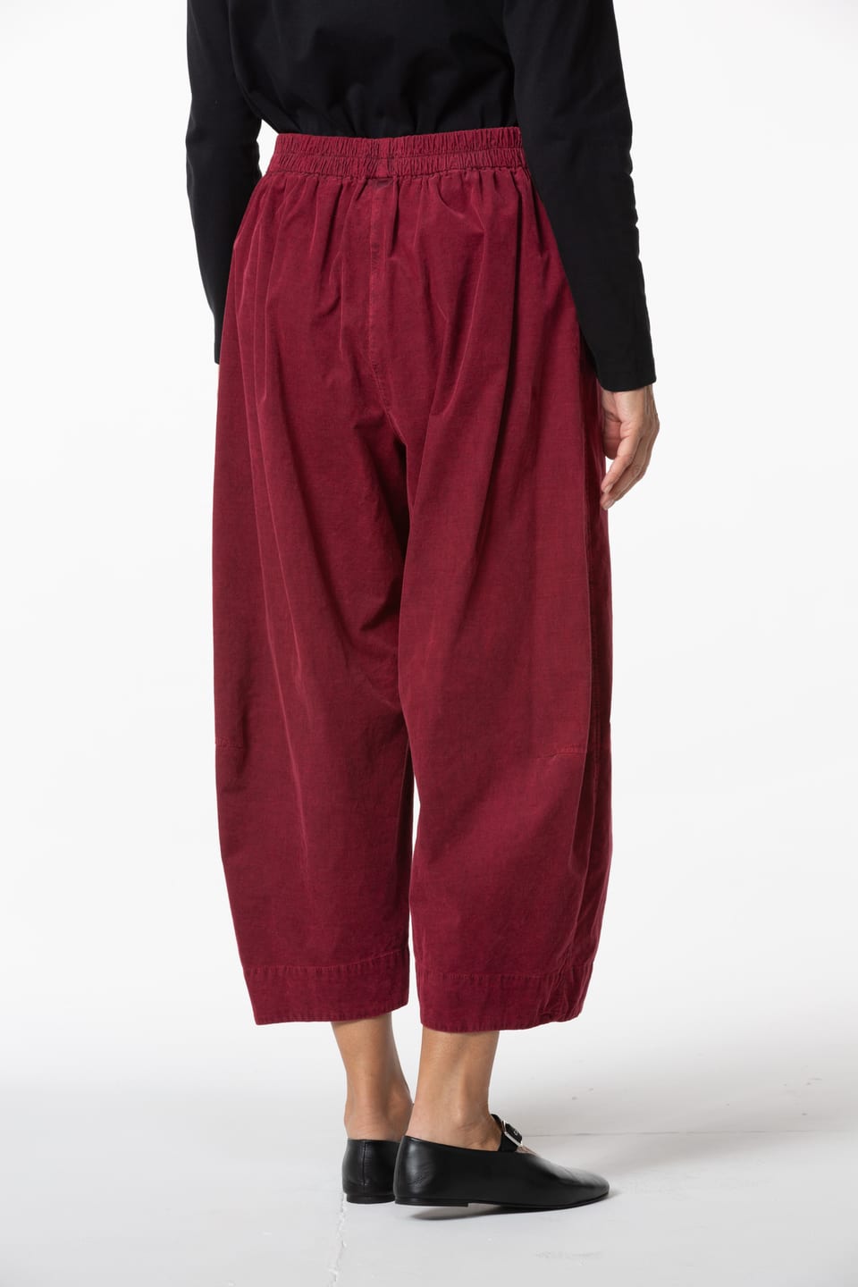 Trousers 430 - Cotton needlecord with stretch - 342GARNET - 10240710118