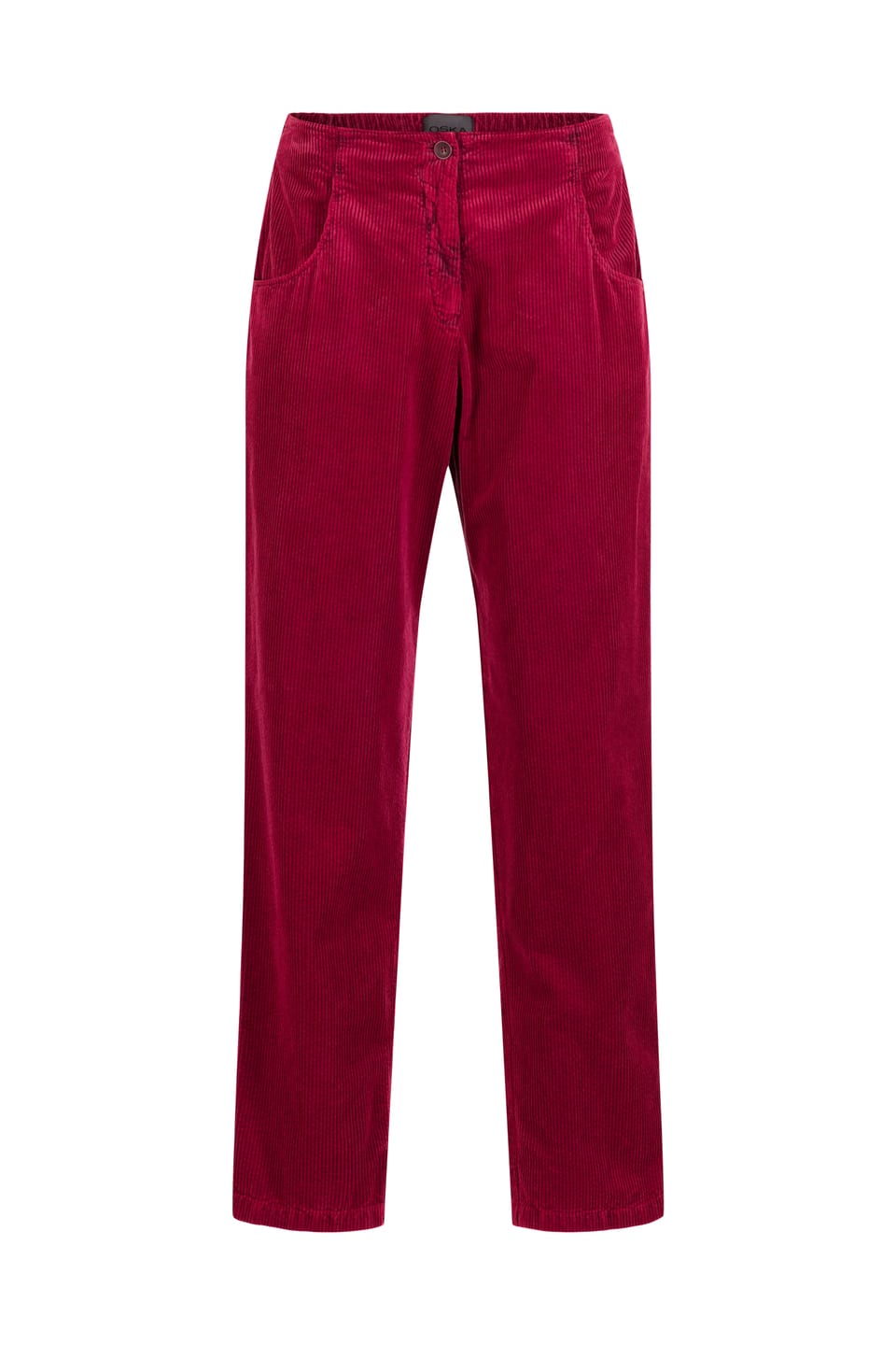 Kalhoty 431 - Manšestr z čisté bavlny - 342GARNET - 10240710119