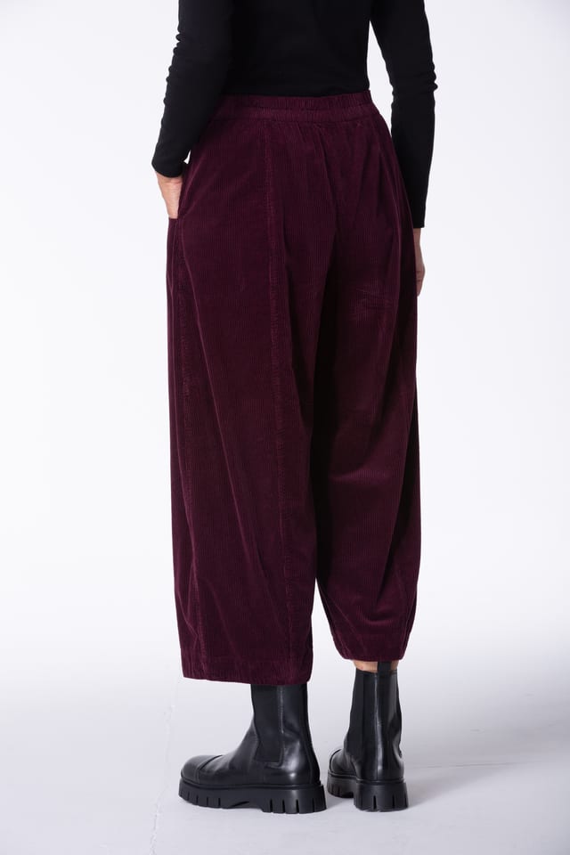 Trousers 432 - Pure cotton corduroy - 372WINE - 10240710120