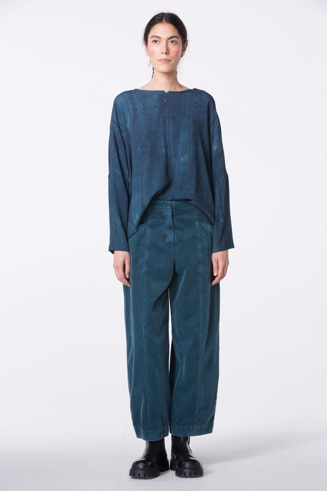 Trousers 434 - Pure cotton corduroy - 552STREAM - 10240710122