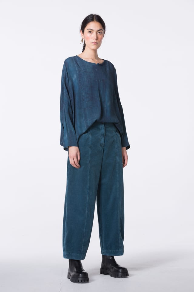 Trousers 434 - Pure cotton corduroy - 552STREAM - 10240710122