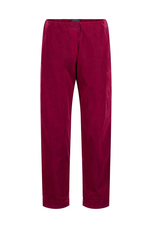 Hose 436 - Elastischer Baumwoll-Feincord - 342GARNET - 10240710124