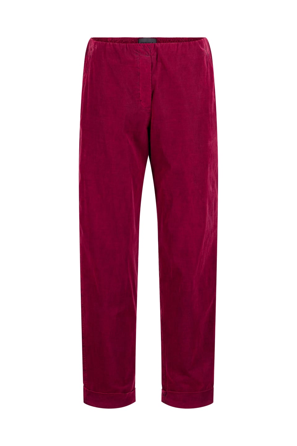 Kalhoty 436 - Bavlněná jehelní šňůra se strečem - 342GARNET - 10240710124
