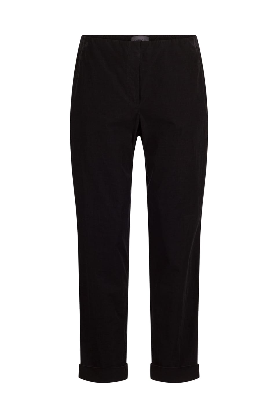 Kalhoty 436 - Bavlněná jehelní šňůra se strečem - 990BLACK - 10240710124
