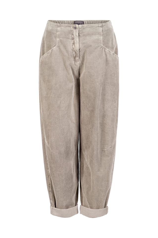 Trousers 437 - Pure cotton corduroy - 122ECRU - 10240710125