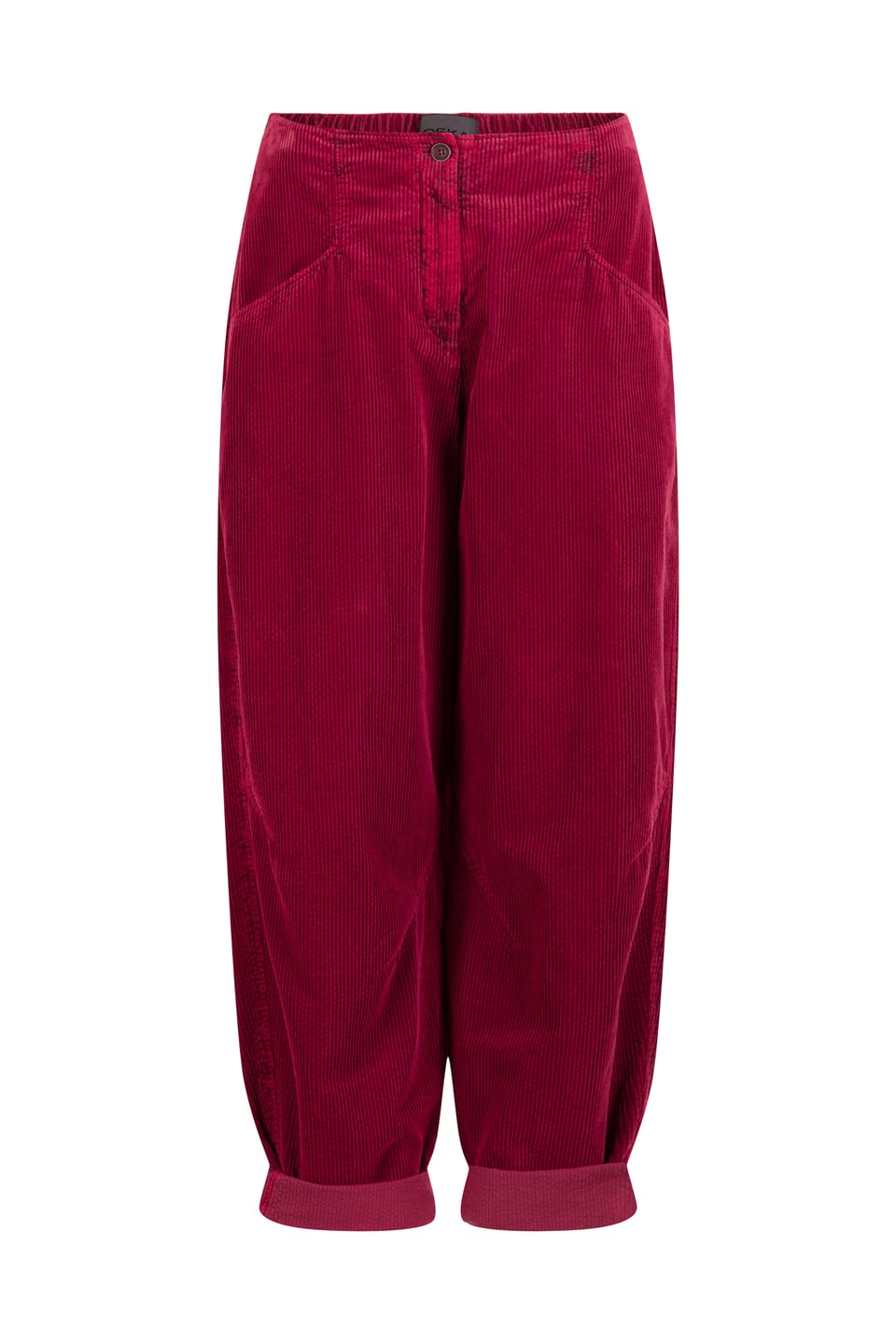 Kalhoty 437 - Manšestr z čisté bavlny - 342GARNET - 10240710125