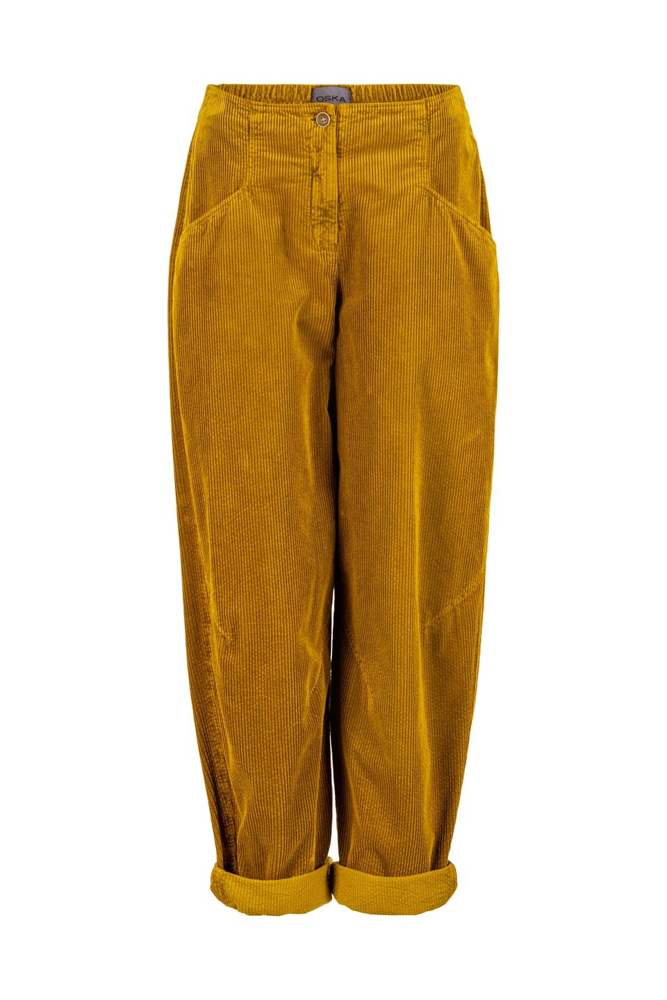 Kalhoty 437 - Manšestr z čisté bavlny - 742BRASS - 10240710125