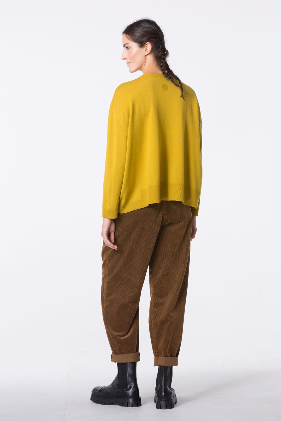 Kalhoty 437 - Manšestr z čisté bavlny - 852SISAL - 10240710125