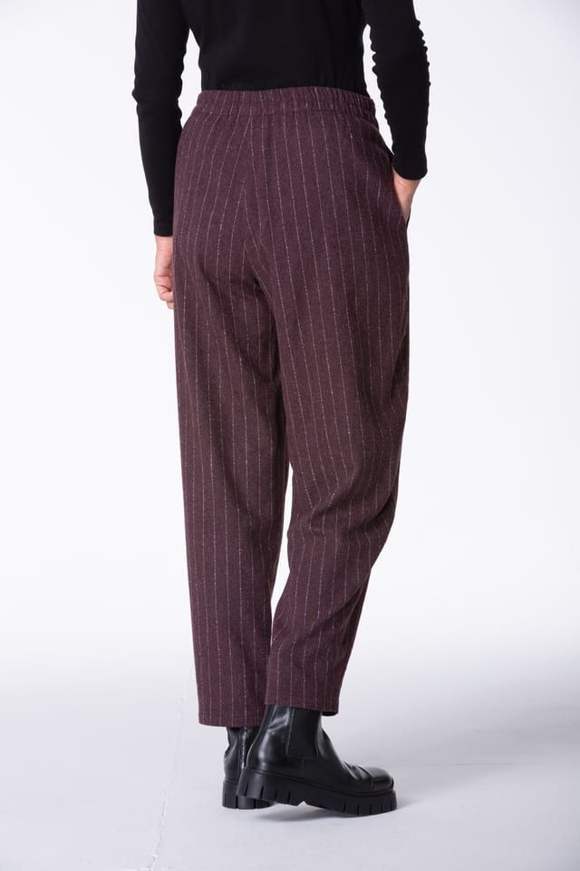 Trousers 440 - Wool blend with ECOVERO™ viscose - 370WINE - 10240710128
