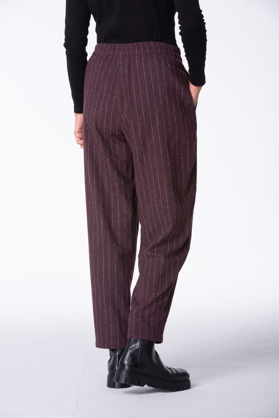 Hose 440 - Wollmischung mit ECOVERO™ Viskose - 370WINE - 10240710128