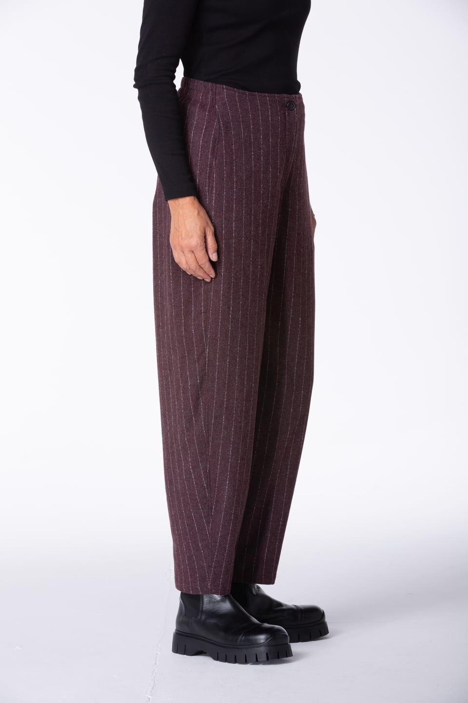 Hose 440 - Wollmischung mit ECOVERO™ Viskose - 370WINE - 10240710128