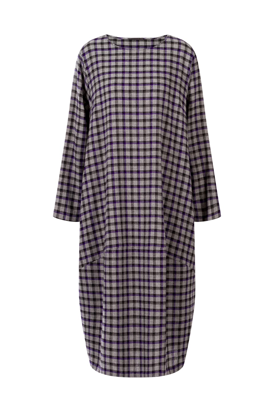 Dress 414 - Checked wool-viscose blend - 480ACAI - 10240710129