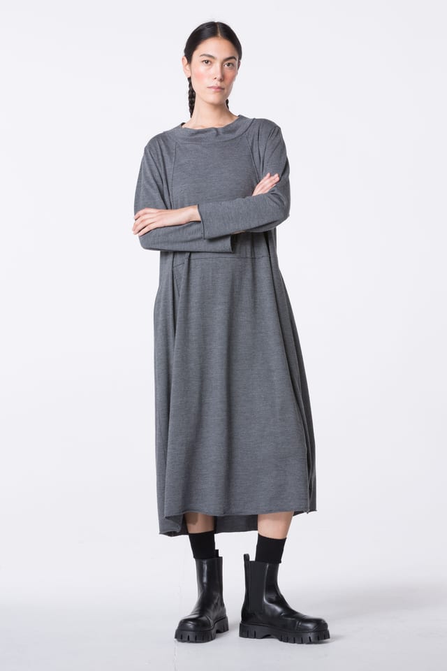 Dress 415 wash - TENCEL™ Wool jersey - 980MOUNTAIN - 10240710130