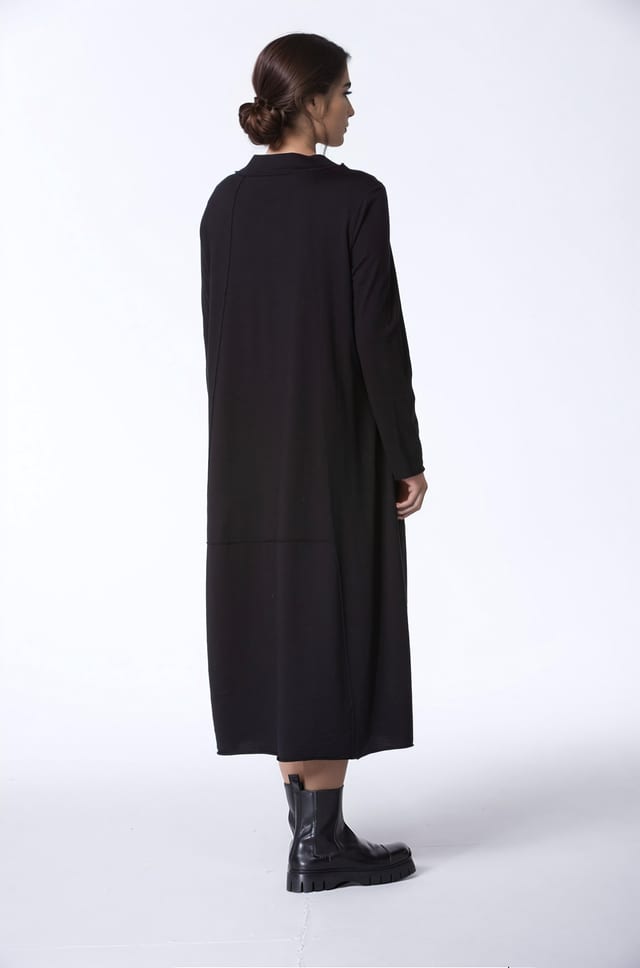 Dress 415 wash - TENCEL™ Wool jersey - 990BLACK - 10240710130