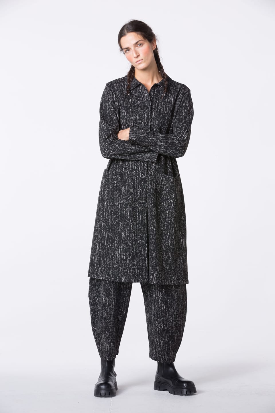 Dress 419 - Jacquard jersey viscose blend - 940YURT - 10240710134