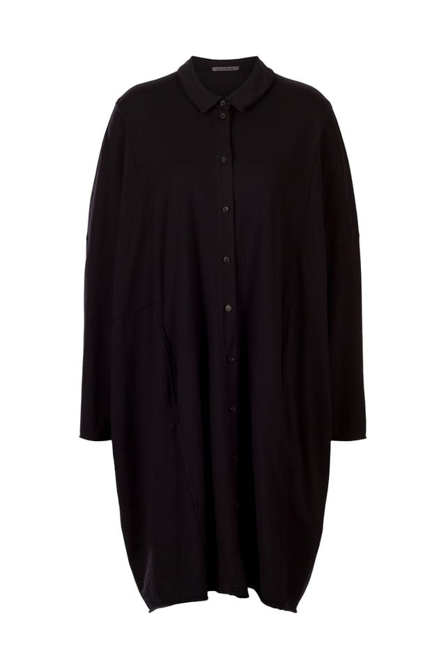 Dress 420 wash - TENCEL™ Wool jersey - 990BLACK - 10240710135