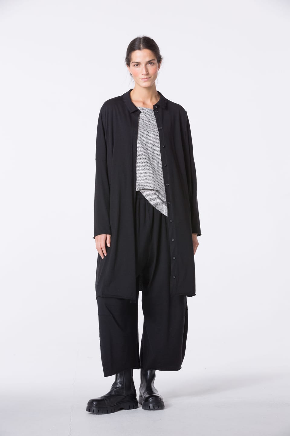 Dress 420 wash - TENCEL™ Wool jersey - 990BLACK - 10240710135