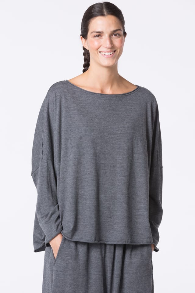 Pullover 456 wash - TENCEL™ Wool jersey - 980MOUNTAIN - 10240710136