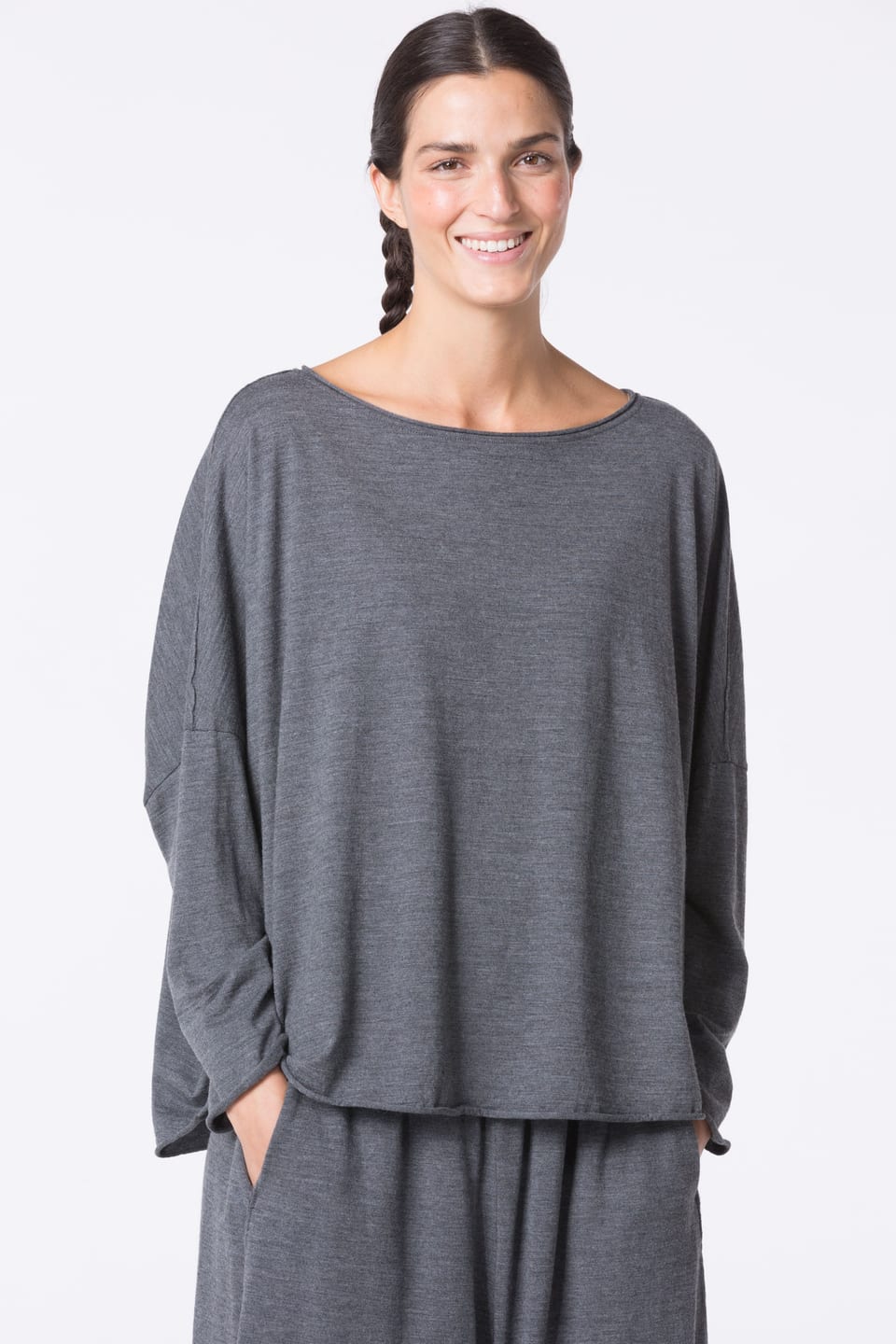 Pullover 456 wash - TENCEL™ Wool jersey - 980MOUNTAIN - 10240710136