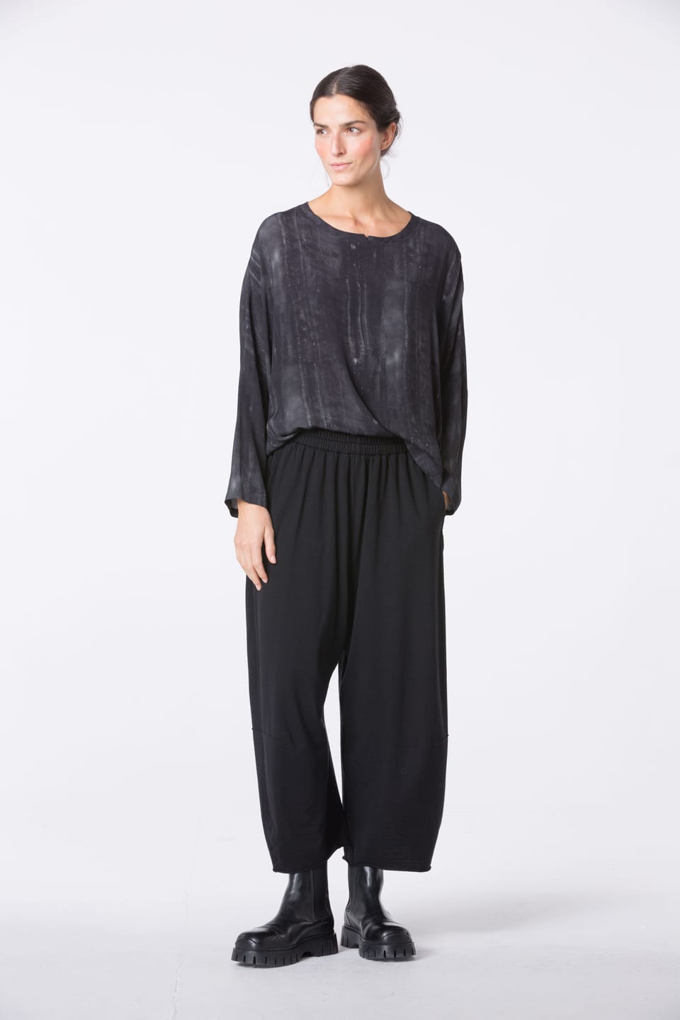 Trousers 428 wash - TENCEL™ Wool jersey - 990BLACK - 10240710137