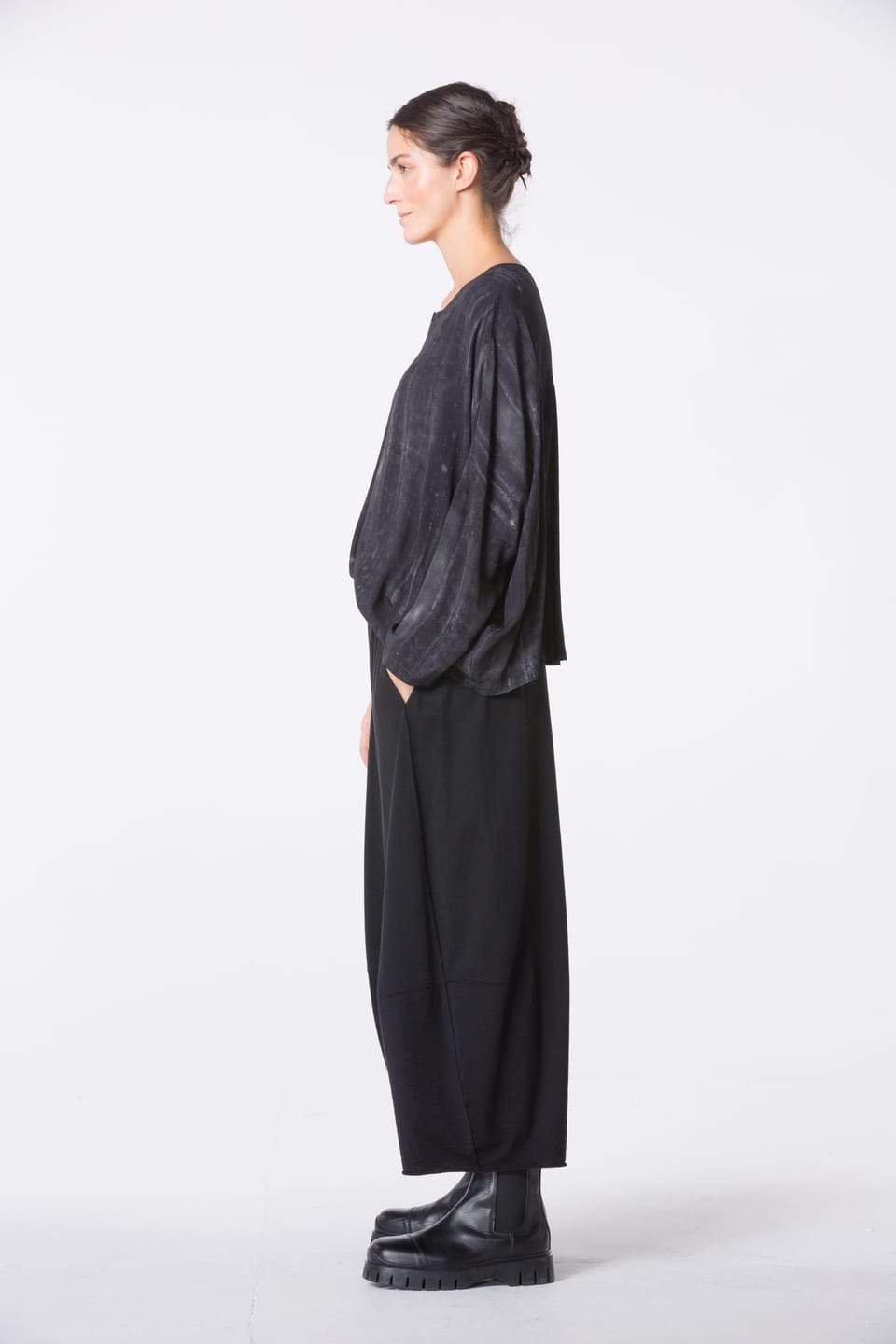 Trousers 428 wash - TENCEL™ Wool jersey - 990BLACK - 10240710137