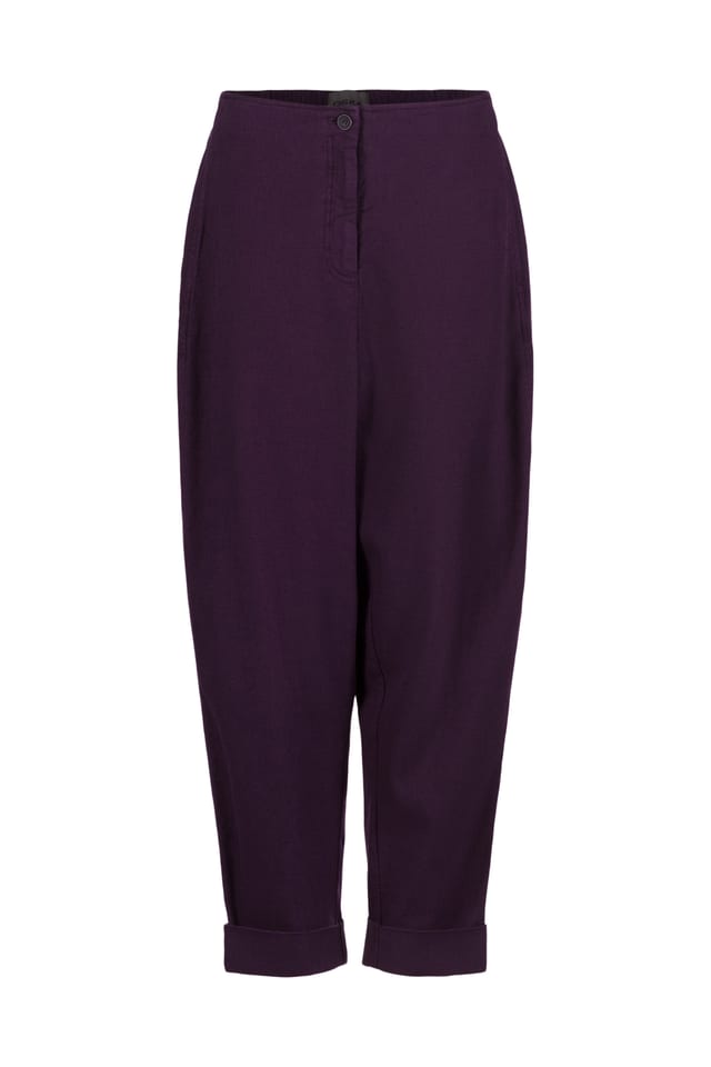 Trousers 429 - Cotton ECOVERO™ viscose blend with stretch - 482ACAI - 10240710138