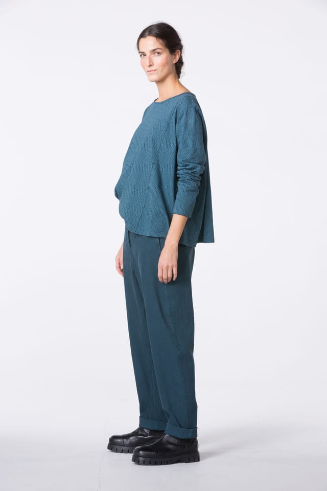 Trousers 429 - Cotton ECOVERO™ viscose blend with stretch - 552STREAM - 10240710138