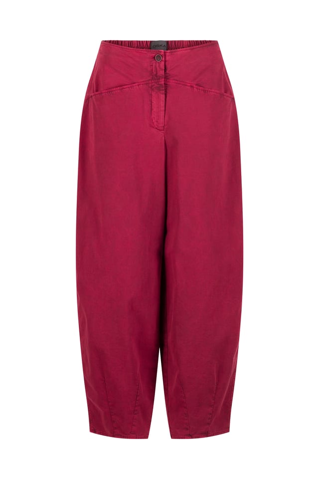 Trousers 442 - TENCEL™ Lyocell - cotton blend with stretch - 342GARNET - 10240710140