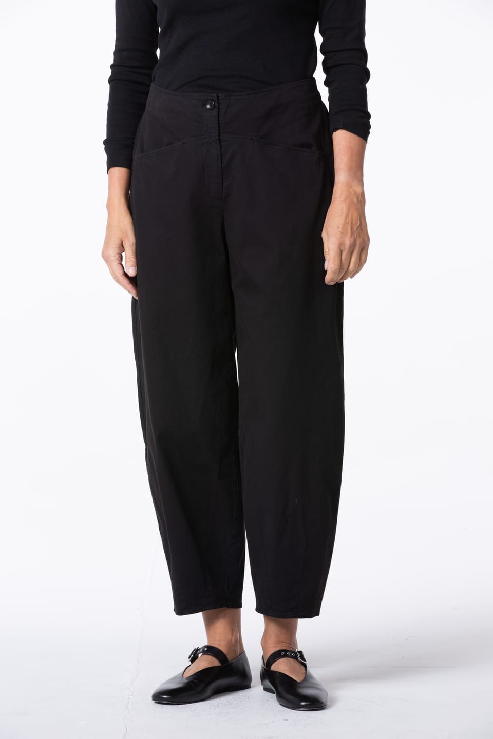 Trousers 442 - TENCEL™ Lyocell - cotton blend with stretch - 990BLACK - 10240710140