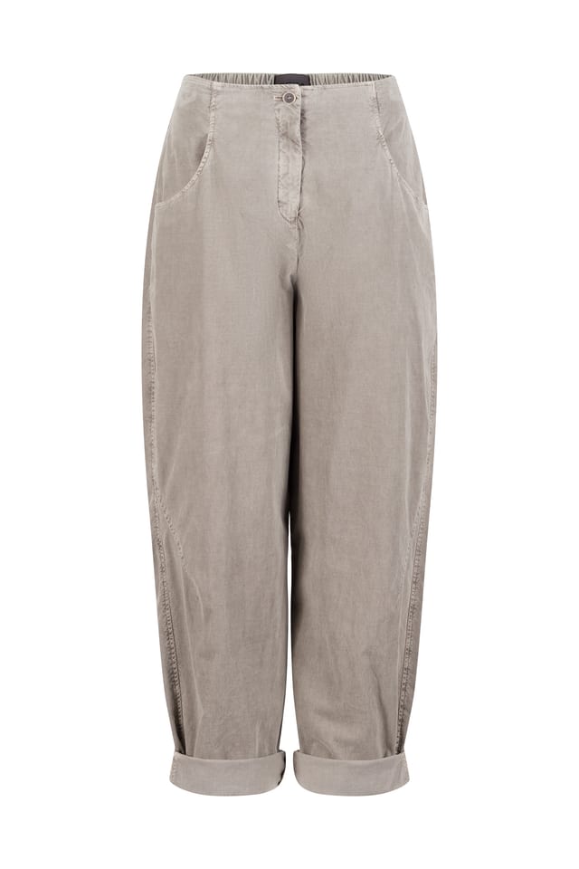 Trousers 444 - Cotton needlecord with stretch - 122ECRU - 10240710142