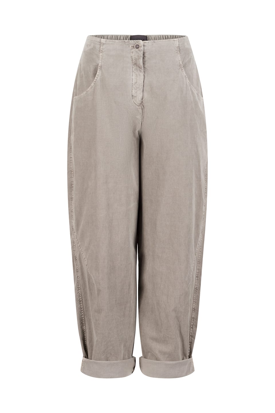 Trousers 444 - Cotton needlecord with stretch - 122ECRU - 10240710142