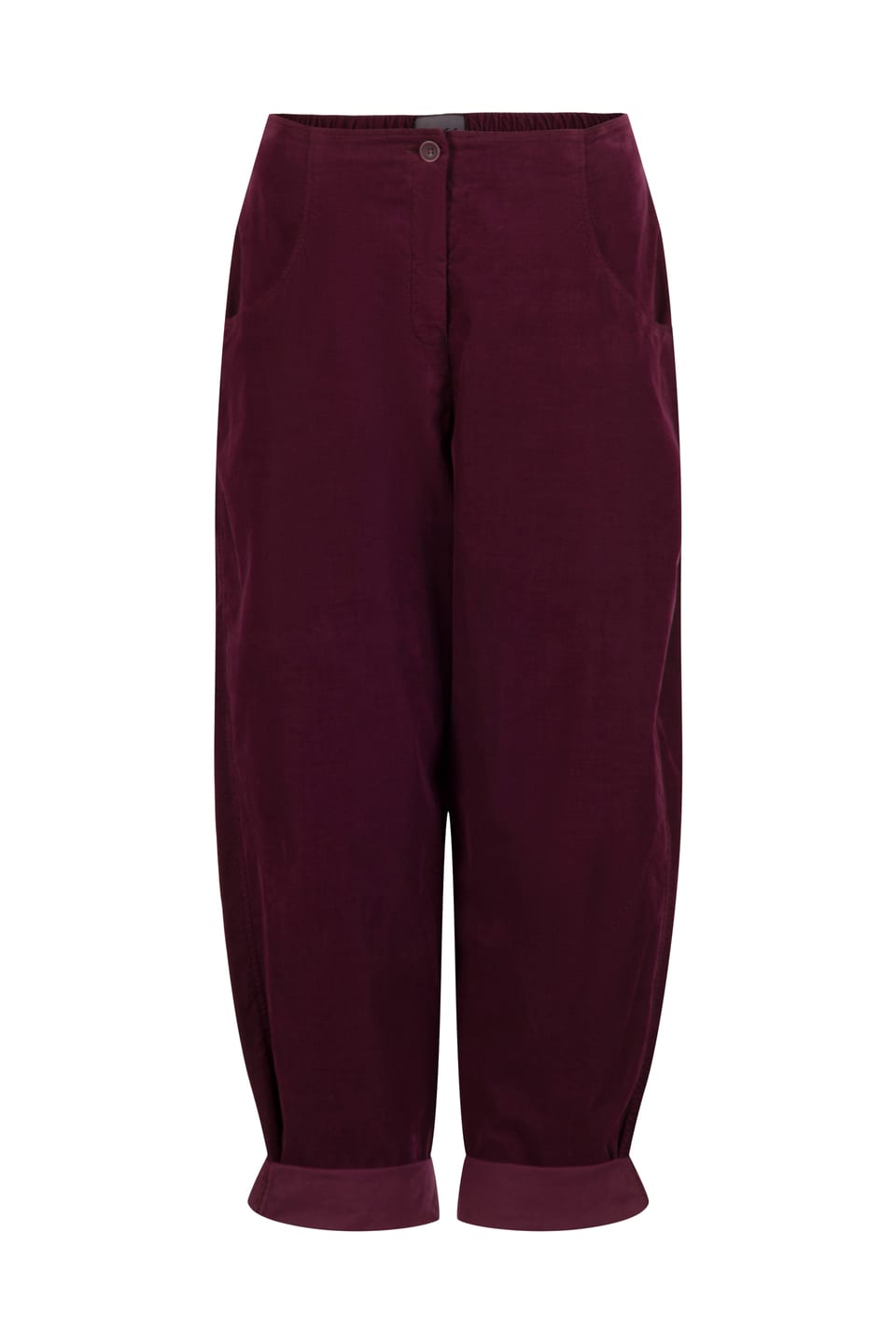 Trousers 444 - Cotton needlecord with stretch - 372WINE - 10240710142