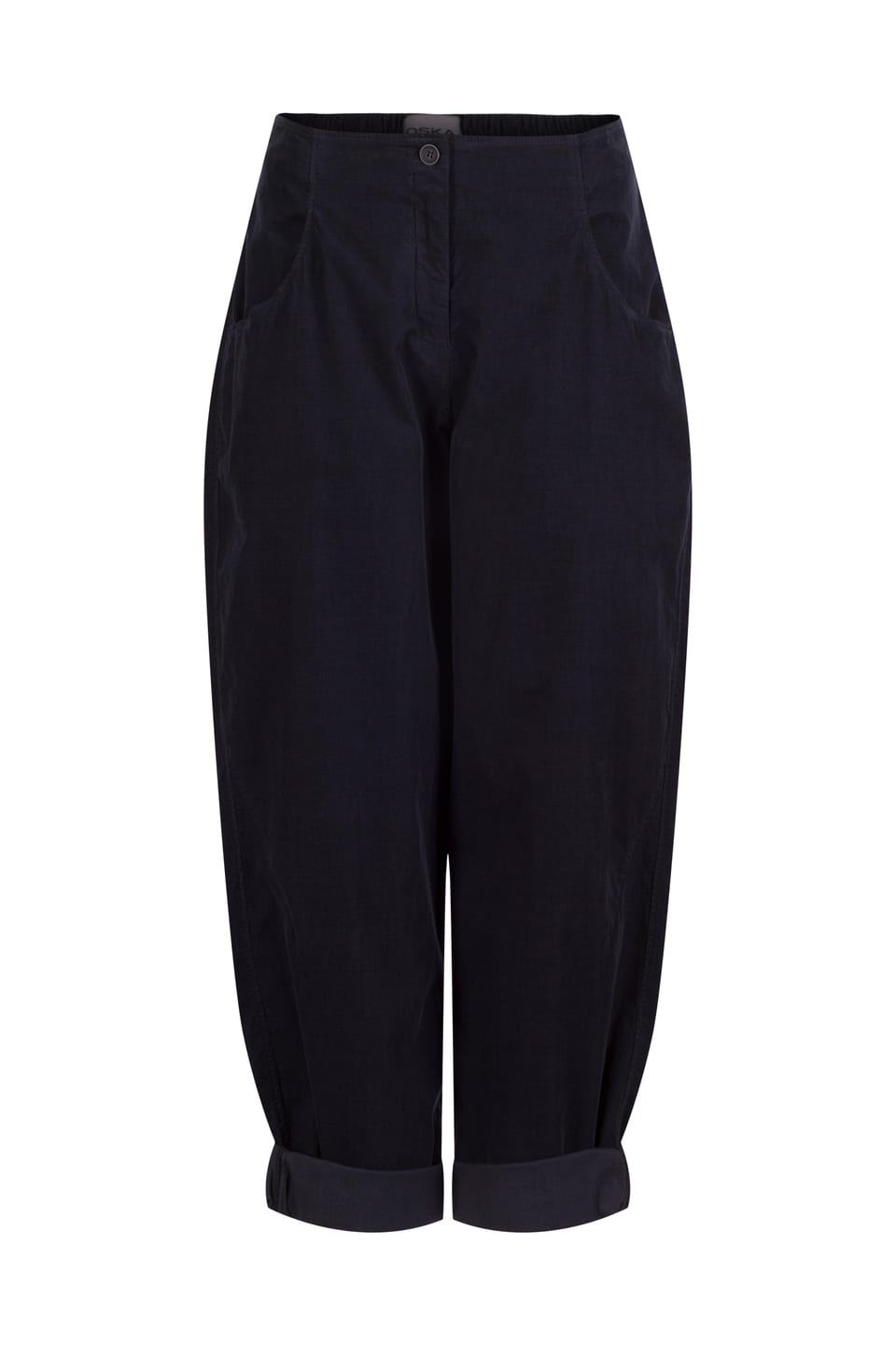 Trousers 444 - Cotton needlecord with stretch - 490NAVY - 10240710142