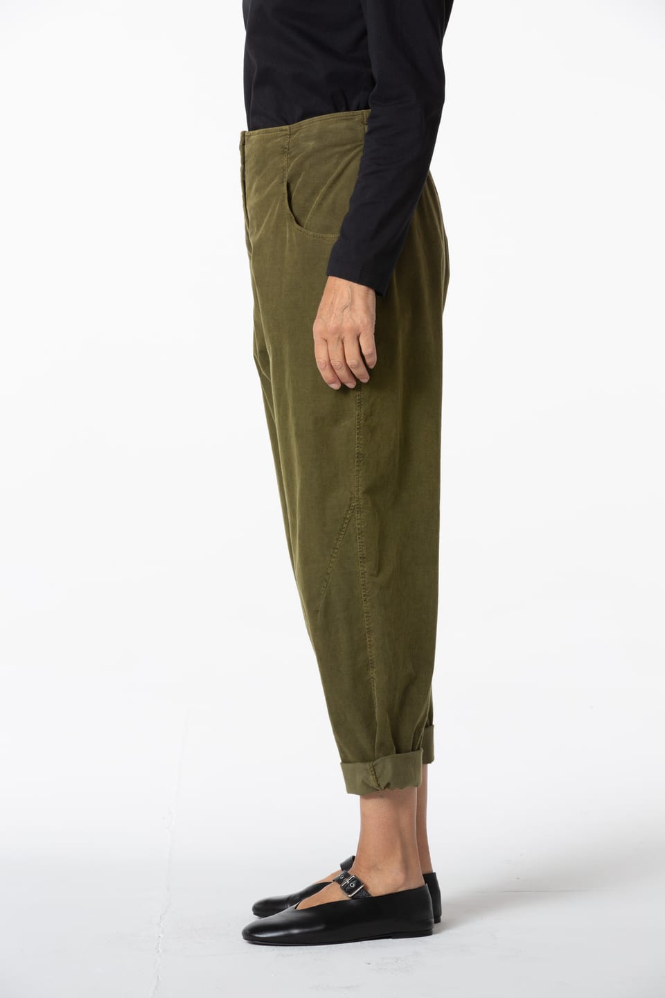 Trousers 444 - Cotton needlecord with stretch - 752HIGHLAND - 10240710142