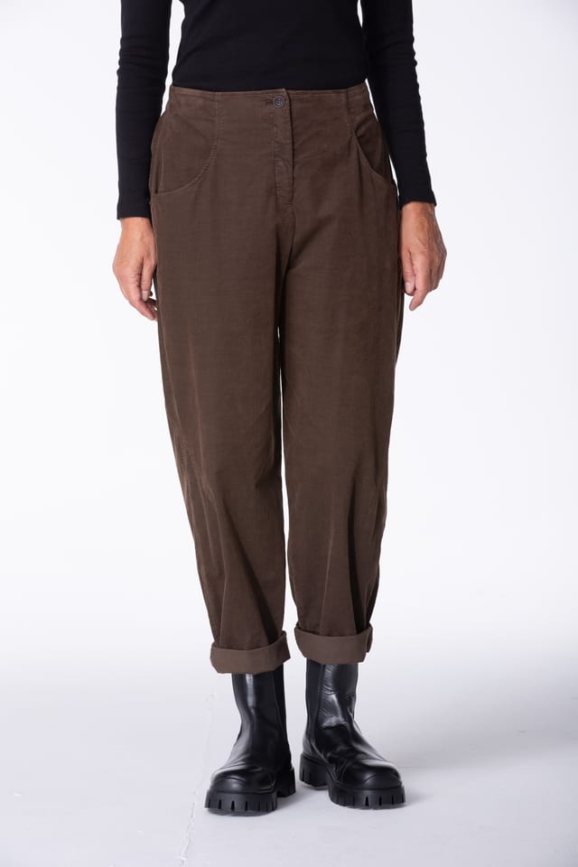 Trousers 444 - Cotton needlecord with stretch - 792YAK - 10240710142