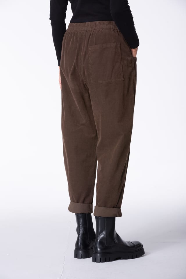Trousers 444 - Cotton needlecord with stretch - 792YAK - 10240710142