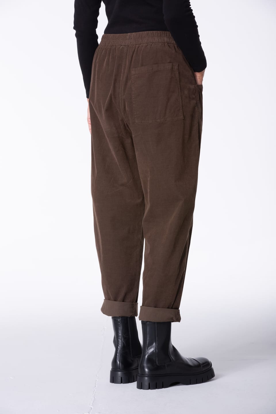 Trousers 444 - Cotton needlecord with stretch - 792YAK - 10240710142