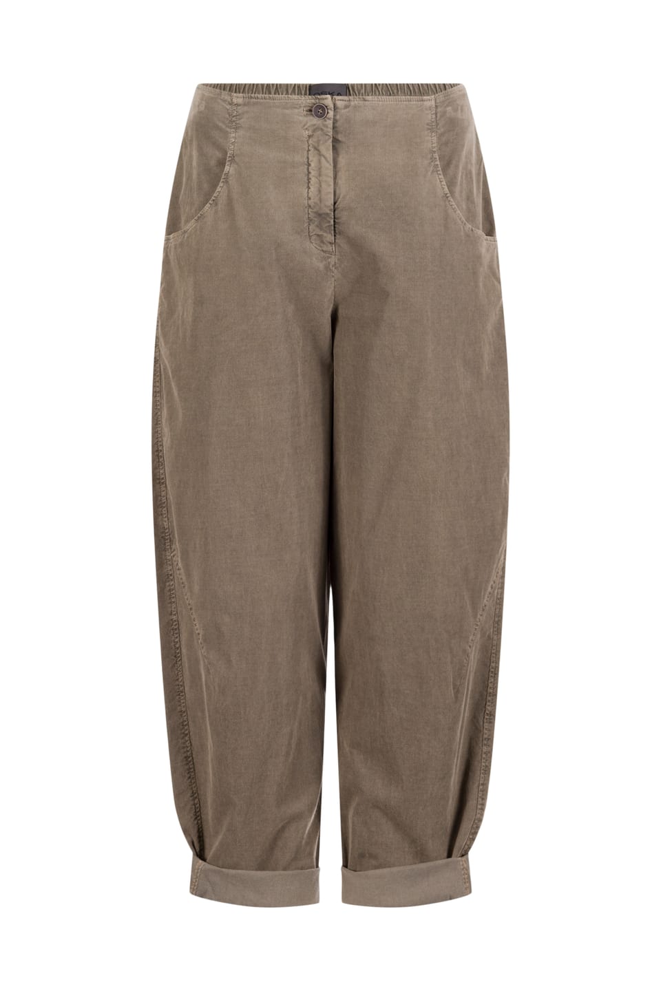 Trousers 444 - Cotton needlecord with stretch - 842GREIGE - 10240710142