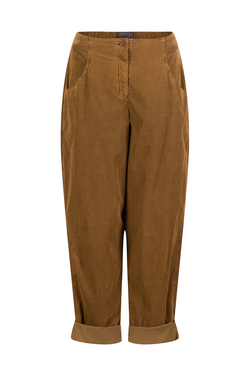 Trousers 444 - Cotton needlecord with stretch - 852SISAL - 10240710142