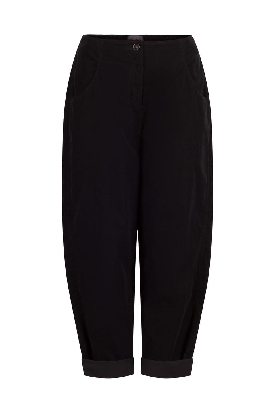 Trousers 444 - Cotton needlecord with stretch - 990BLACK - 10240710142