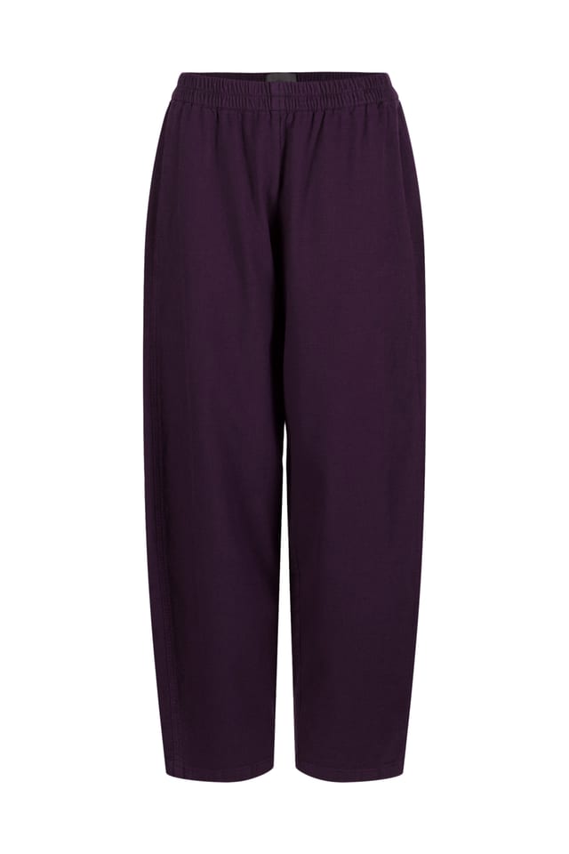 Trousers 447 - Cotton ECOVERO™ viscose blend with stretch - 482ACAI - 10240710145