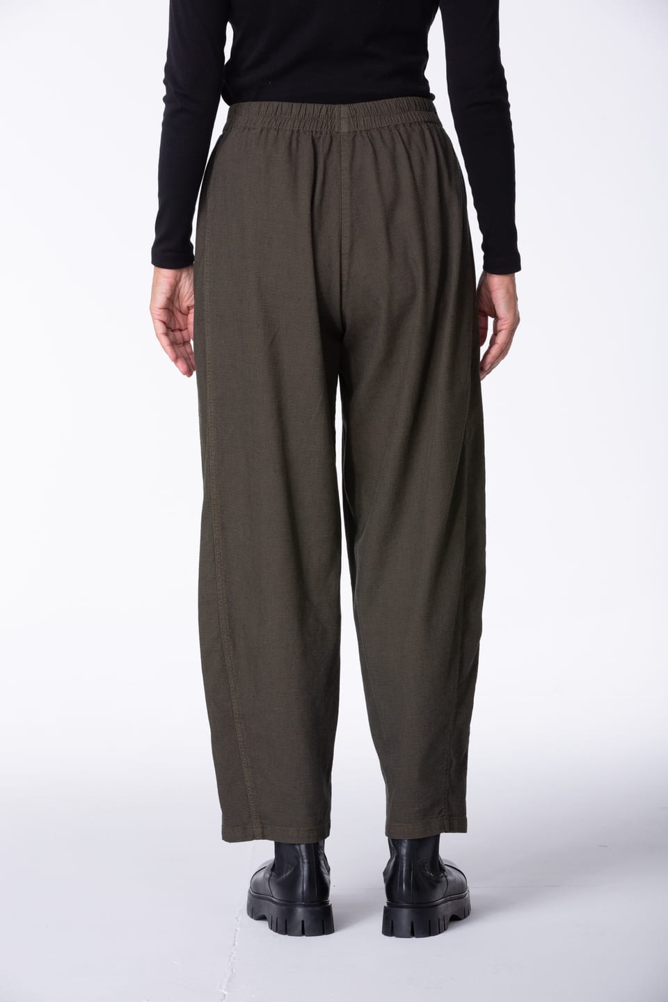 Trousers 447 - Cotton ECOVERO™ viscose blend with stretch - 772LICHEN - 10240710145