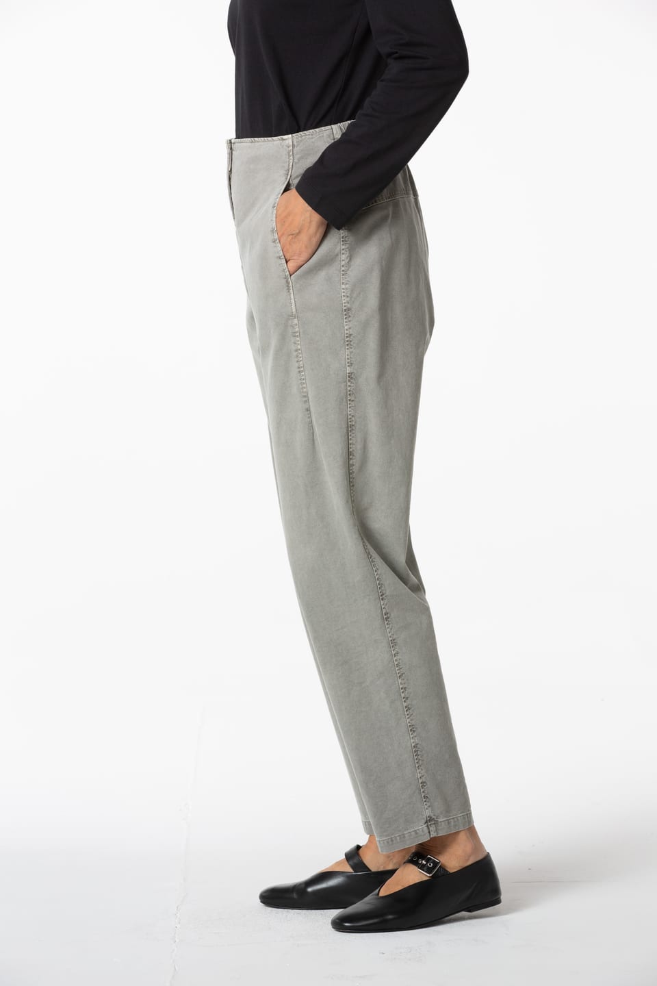 Trousers 449 - TENCEL™ Lyocell - cotton blend with stretch - 122ECRU - 10240710147