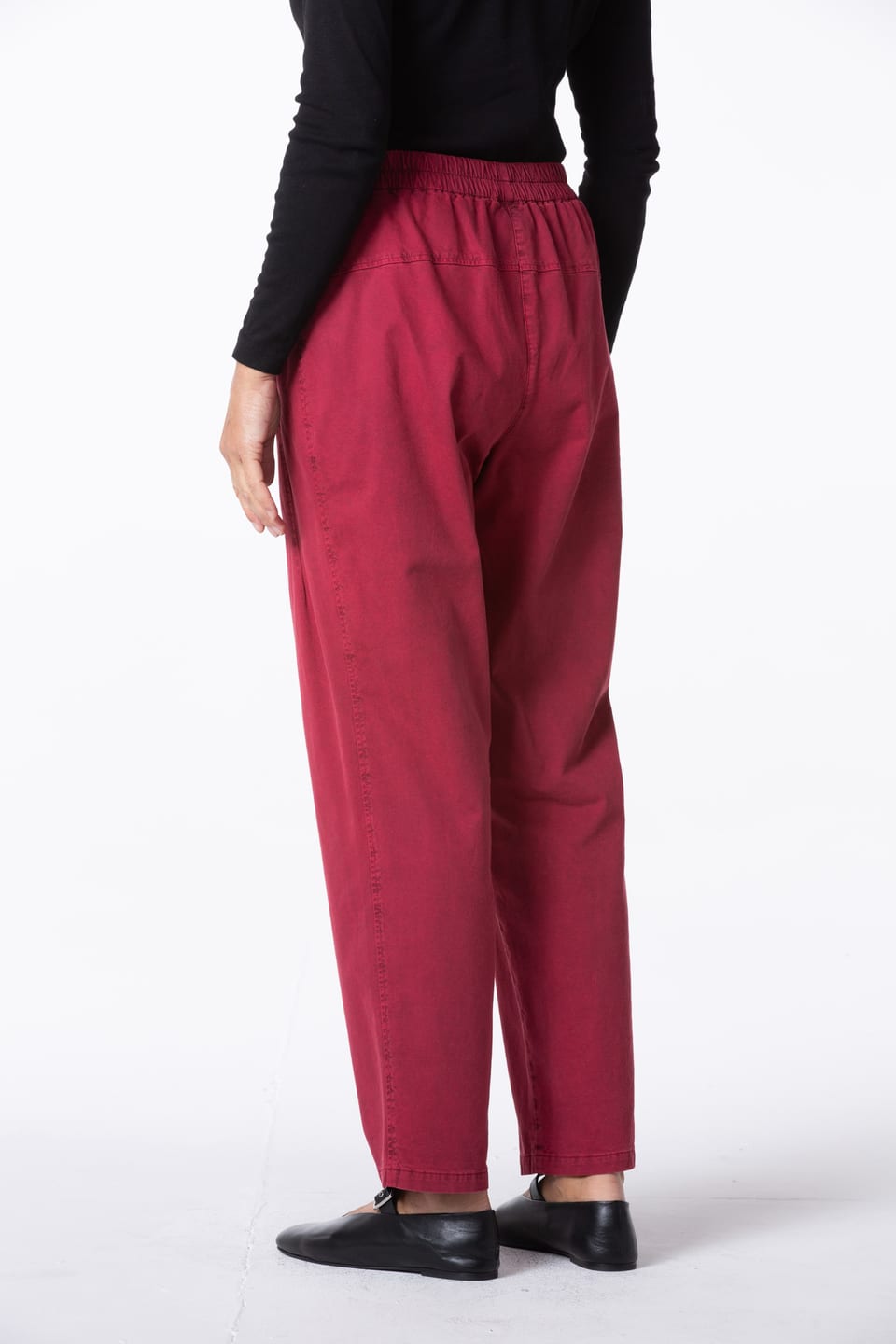 Trousers 449 - TENCEL™ Lyocell - cotton blend with stretch - 342GARNET - 10240710147