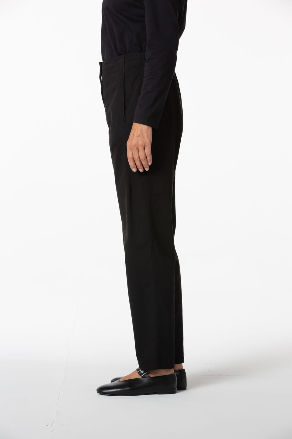 Trousers 449 - TENCEL™ Lyocell - cotton blend with stretch - 990BLACK - 10240710147