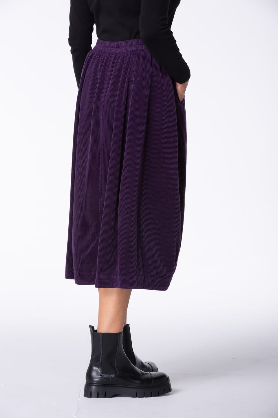 Skirt 403 - Pure cotton corduroy - 482ACAI - 10240710148
